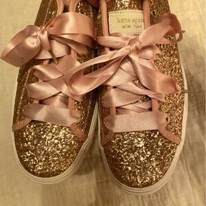 Kate Spade for Keds rose-pink glitter sneakers